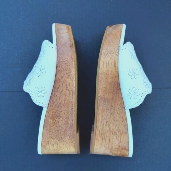 JACK ROGERS Rory Wedge White Floral Women's Slip-On Size 8 - Picture 6 of 10